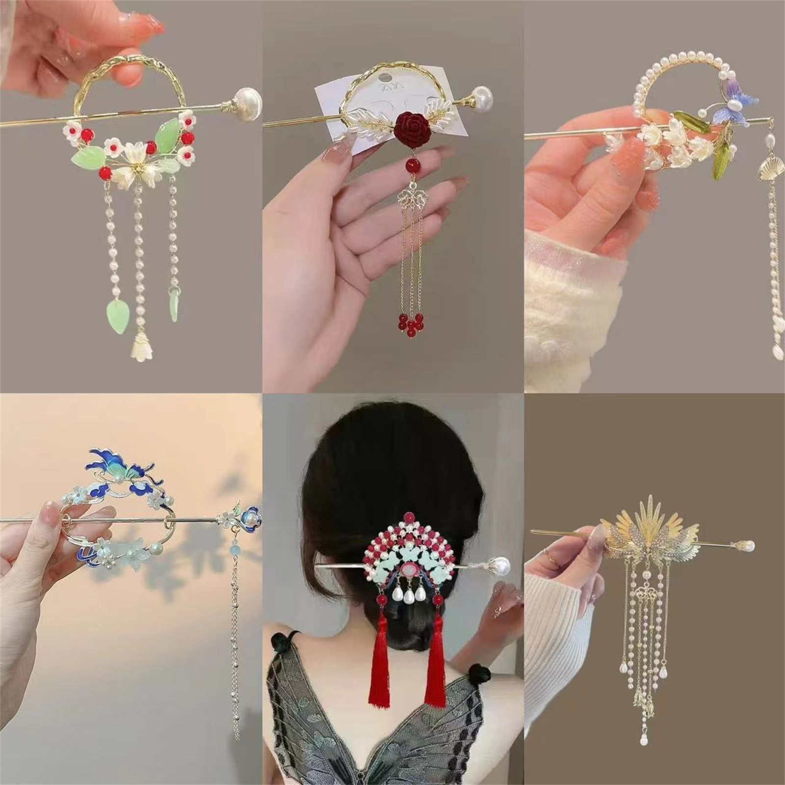 Go Ethnic Fashion - Pasador de pelo de estilo étnico