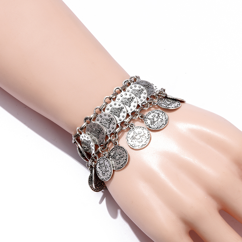 Pulseras de borla de monedas a - Ethnic Fashion Co In reseña y precio