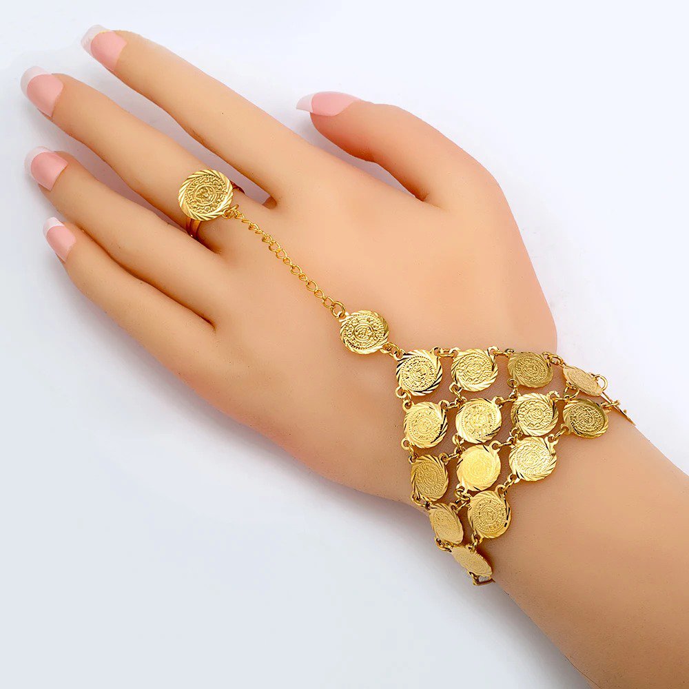 Pulsera de cadena con monedas  - Ethnic Fashion Co In reseña y precio